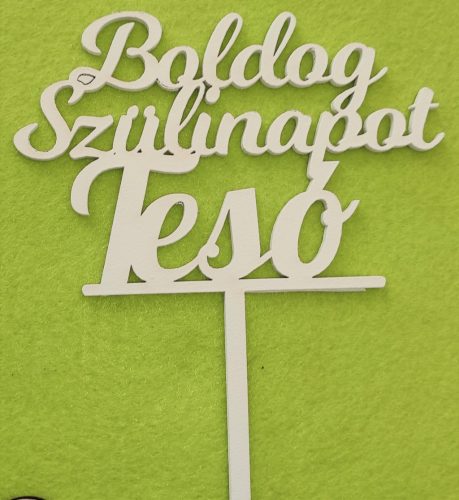  Fehér fa Boldog születésnapot Tesó	1db	13x15cm 