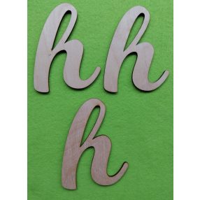  Natúr fa   Írott kis  betű h	3db	9,5cm magasság  