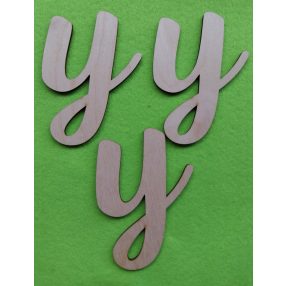  Natúr fa   Írott kis  betű y	3db	9cm magasság  
