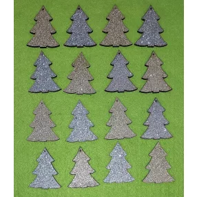   Csillámos ,fa alapú HDF(nem tömörfa)   fenyö fa	16db/csomag	5x4cm  