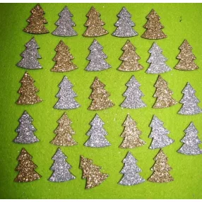   Csillámos ,fa alapú HDF(nem tömörfa)   fenyöfa 28db/csomag	3x2,5cm 