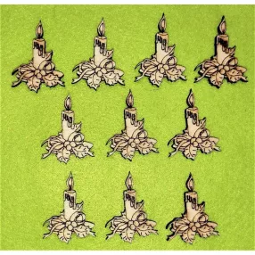 Natúr,nyír rétegelt lemez  gyertya3x4cm 10db/csomag