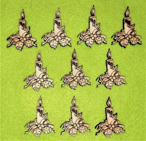 Natúr,nyír rétegelt lemez  gyertya3x4cm 10db/csomag