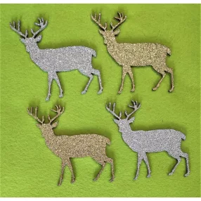    Csillámos ,fa alapú HDF(nem tömörfa)   rénszarvas	4db/csomag	10x10cm 