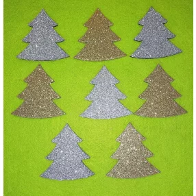   Csillámos ,fa alapú HDF(nem tömörfa)   Fenyő	8db/csomag	7x7cm 