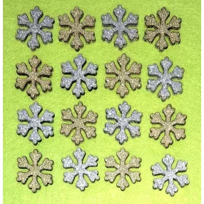   Csillámos ,fa alapú HDF(nem tömörfa)   hókristály	16db/csomag	2,7x3cm  