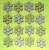 Csillámos ,fa alapú HDF(nem tömörfa)   hókristály	16db/csomag	2,7x3cm  