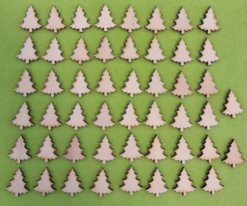 Natúr,nyír rétegelt lemez Fenyőfa 	30db/csomag	2,3x3cm 