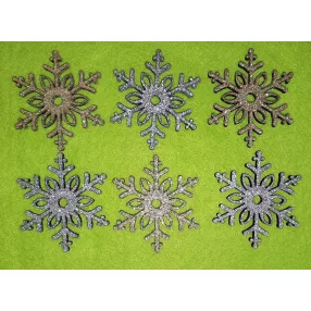   	  Arany és Ezüst csillámos   fa alapú HDF(nem tömörfa)   alapú HDF(nem tömörfa)   alapú HDF(nem tömörfa)   Hópihe jégvarázs	6db/csomag	5x4,5cm 