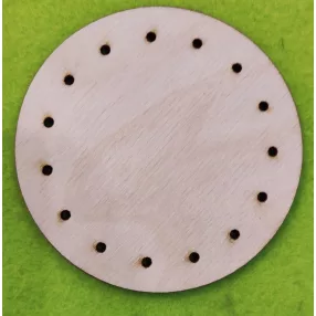   Natúr fa kosár alap kerek belső lyuksorral	1db	Átmérő 9cm .15db -2,5mm lyukkal  