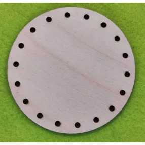   Natúr fa kosár alap kerek külső  lyuksorral	1db	Átmérő 9cm .18db -3,5mm lyukkal  