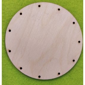   Natúr fa kosár alap kerek	1db	Átmérő 11cm .11db -2,5mm lyukkal  