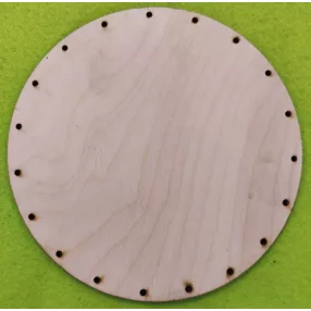   Natúr fa kosár alap kerek	1db	Átmérő 16cm .19db -2,5mm lyukkal  