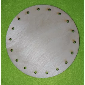   Natúr fa kosár alap kerek	1db	Átmérő 9cm .18db -2,5mm lyukkal  