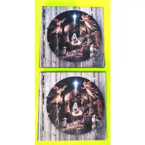 10x10 cm Nyomtatott négyzet Betlehemes	2db/ csomag 	