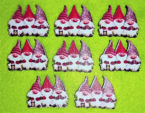 Nyomtatott Három törpe	8db/csomag	4,7x3,8cm 