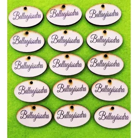   Nyomtatott Fa  Ovális tábla  Ballagásodra Felirattal 	15db/csomag	4x2,5cm 