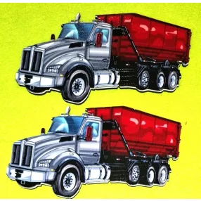 Nyomtatott fa   Teher autó	2db/ csomag 	16x6cm 