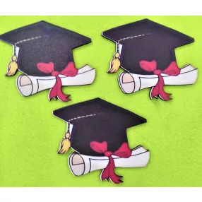   Nyomtatott fa   Ballagós sapka pergramentel	3db/ csomag 	8x9cm 