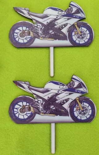 Nyomtatott Fa Beszúrós   Sport motor	2db/ csomag 	15x12,5cm 