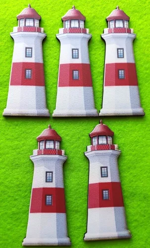  Nyomtatott ,fa alapú HDF(nem tömörfa) Világító torony	5db/csomag	10x4cm 
