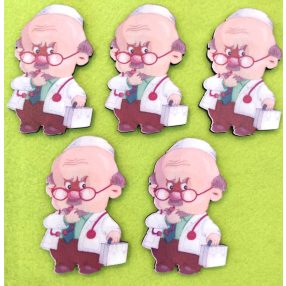  Nyomtatott fa Doktor bácsi	5db/csomag	5x8cm 