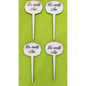  Nyomtatott fa La multi ani	4db/csomag	6,5x14cm 