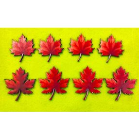    Nyomtatott fa Őszi levél  3-as csomag	4szett 8db/csomag	5 cm 