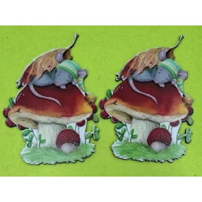    Nyomtatott ,fa alapú HDF(nem tömörfa) ,gomba alvó egérrel	2db/csomag	8,5x11,5cm 
