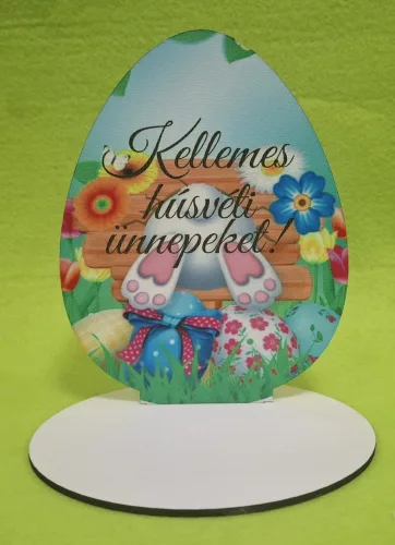  Nyomtatott fa  Talpas Tojás, Nyuszi talp Kellemes húsvéti ünnepeket!	1 szett	12x16cm, talp  13x10