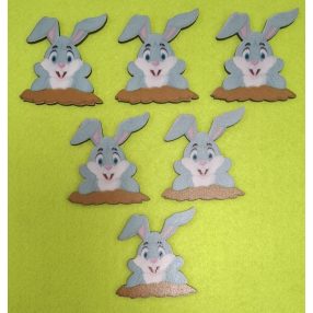  Nyomtatott fa Könyöklős nyuszi	6db/csomag	5cm  