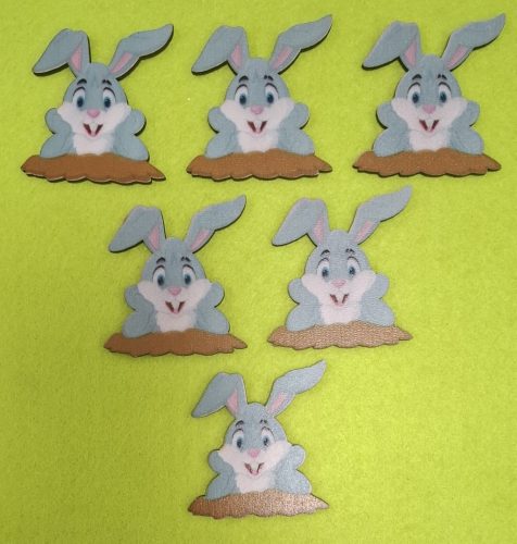  Nyomtatott fa Könyöklős nyuszi	6db/csomag	5cm  