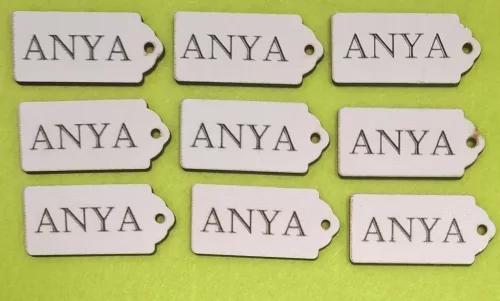 Nyomtatott fa Tábla  Anya felirattal	9db/csomag	5x2,3cm  