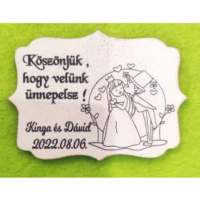   Egyedi köszönjük ,hogy velünk ünnepelsz   Minimum rendelhető mennyiség 50 db 