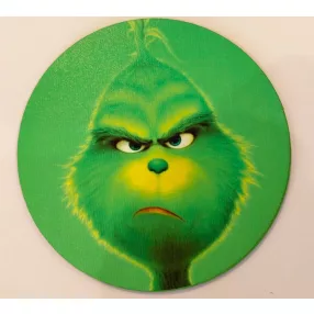   Nyomtatott ,fa alapú HDF(nem tömörfa)   Közepes Grincs korong	1db	12cm 