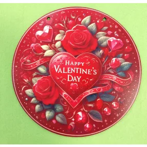   Nyomtatott Fa 20cm Valentin napi kopogtató   	1db/csomag	20cm 