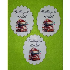  Nyomtatott Fa  Ballagási Emlék Könyv kupaccal 	3db/csomag 8,5x6,5cm  