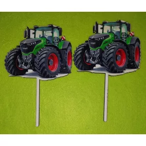 Nyomtatott fa   beszúrós Traktor	2db/ csomag 	10x15cm 