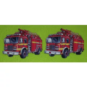 Nyomtatott fa  Tűzoltó autó	2db/csomag	10,5x8cm 