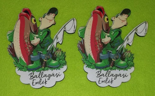 Nyomtatott fa Büszke horgász Ballagási emlék felirattal	2db/csomag	9,5 x11cm vastagság 3mm	