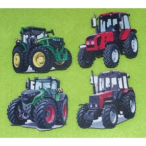   Nyomtatott ,fa alapú HDF(nem tömörfa) , 1.Traktor szett  4db/csomag	6cm szélesség