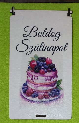 Nyomtatott fa  Szülinapos  pénzátadó doboz Áfonya tortás Boldog Szülinapot  felirattal	1szett	10x18cm magasság 1,5cm  vastagság 3mm			