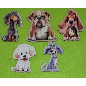  Nyomtatott fa  1. Kutya szett 	1szett	5-7 cm 