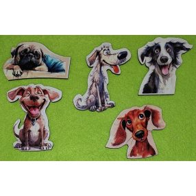    Nyomtatott fa  2. Kutya szett 	1szett	5-7 cm vastagság 3mm	