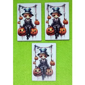   Nyomtatott Fa Hintázó madárijesztő 	3db/csomag	8,5x5,5cm 