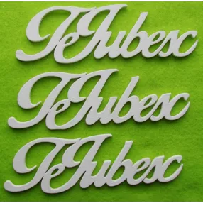 Fehér fa Te iubesc 3db/csomag	15x5cm 