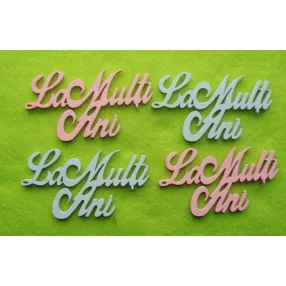   Rózsaszín és világoskék   fa  boldog szüli ,névnap la multi ani	4db/csomag	9x5cm