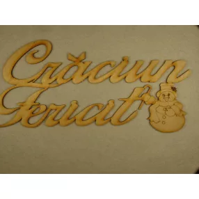   Natúr fa Craciun fericit Bold karács.hoem	1db/csomag	30x14cm vastagság 3mm 