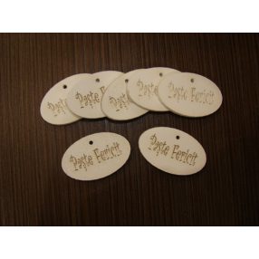  Fehér fa Paşte fericit 2,5x4cm 7db/csomag