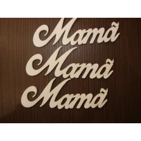  Fehér fa mamă,anya 13x4,5cm 3db/csomag